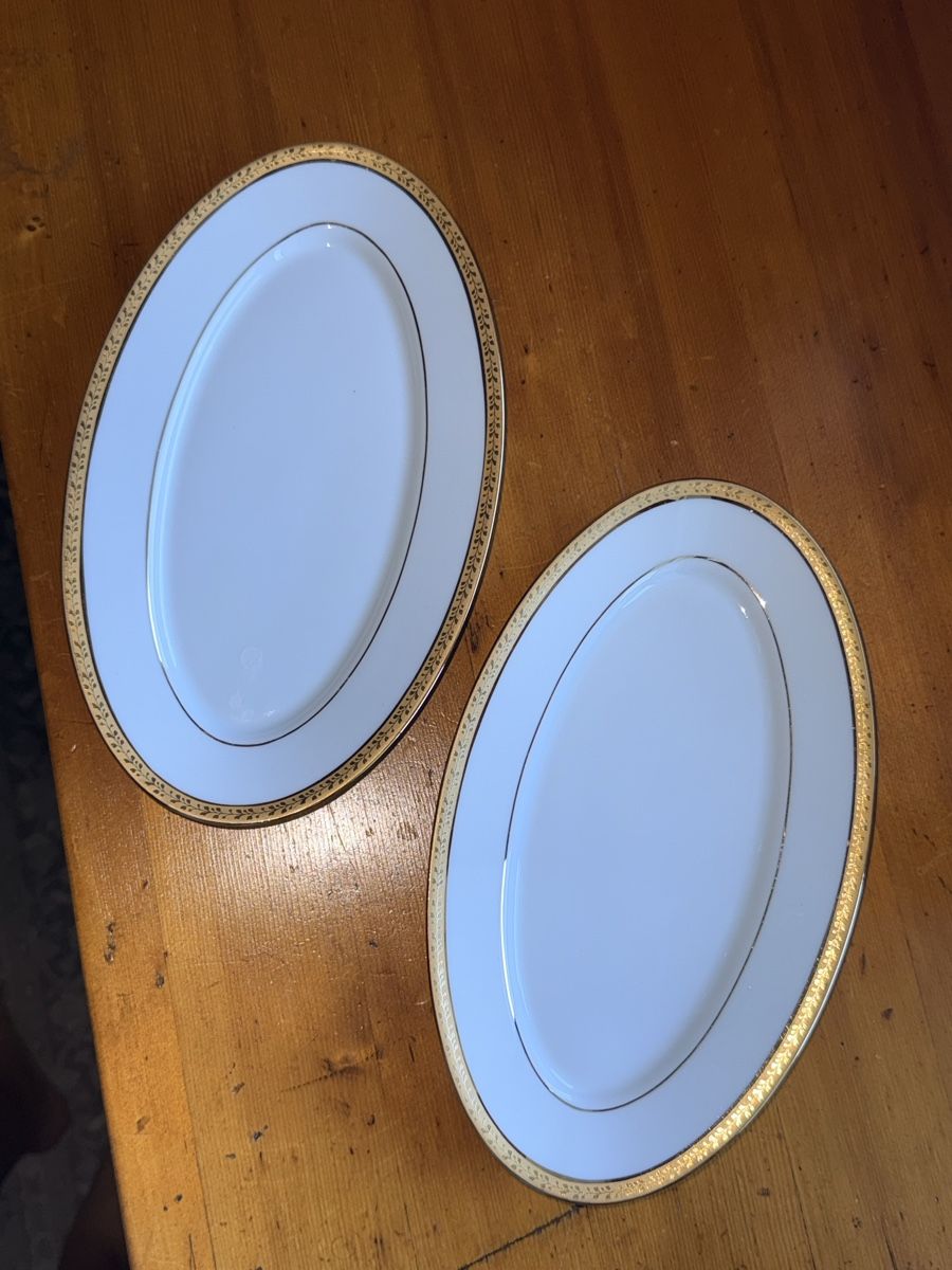 Piatti: two oval Limoges plates (26 cm) – Usato da Le Sentier venduto da CannelleVintage13 4