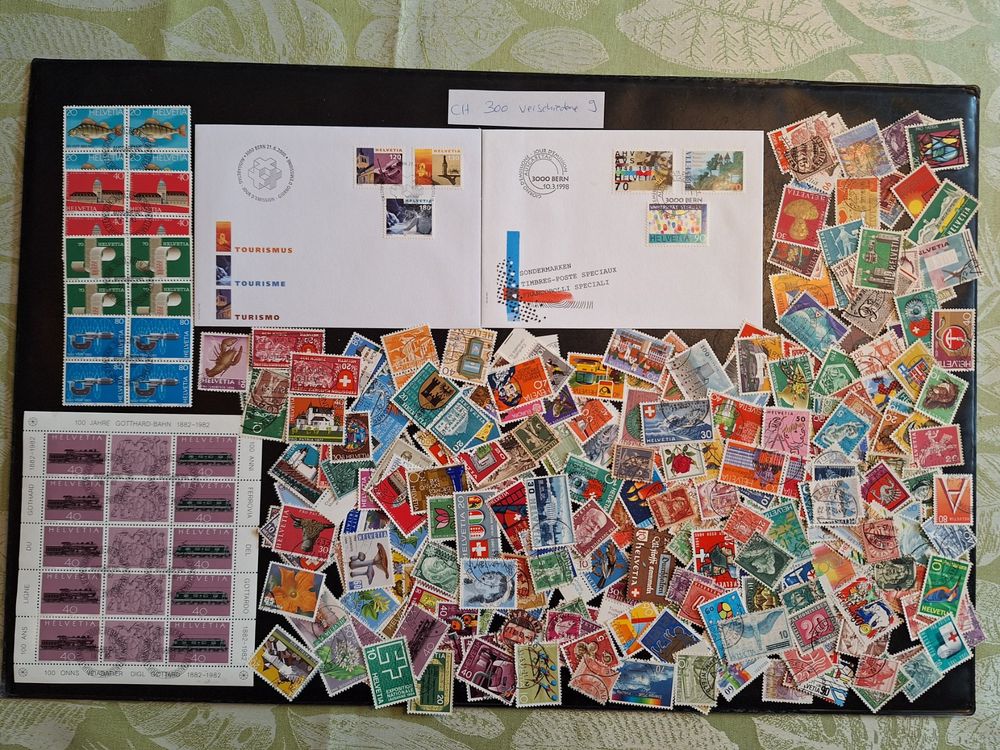Alle Briefmarken: CH: 300 verschiedene gestempelte 9 – Gebraucht aus Genolier von Antoine30