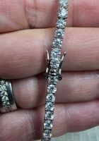 Bracelet argent avec diamants moissanite de 5 ct certifiés