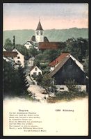 Kilchberg, Teilansicht mit Kirche, Gedic