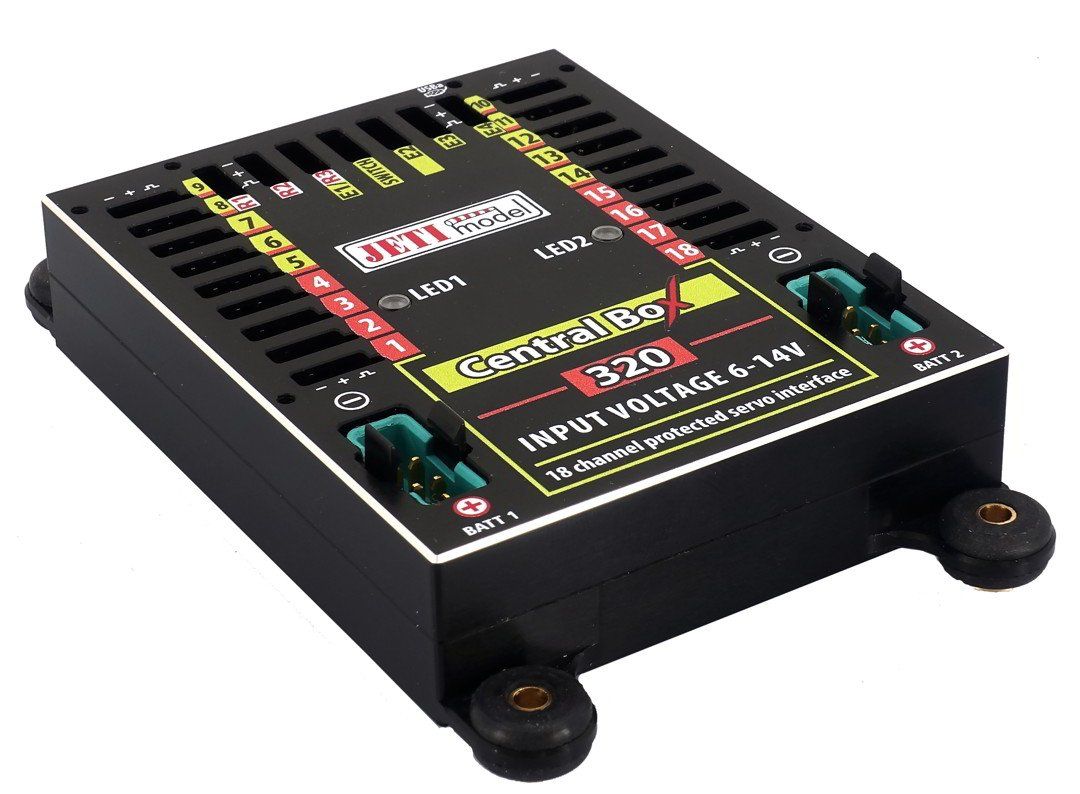 Jeti Receiver: Jeti Akkuweiche Central Box 320 mit Magnet Schalter – Neu und originalverpackt aus Balsthal von Jetline 1