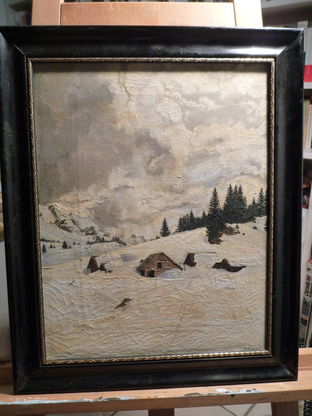 Dipinti: Monogrammist E.D. "Winterlandschaft" , dat. 1927 – Usato da Egg b. Zürich venduto da MissMarple2