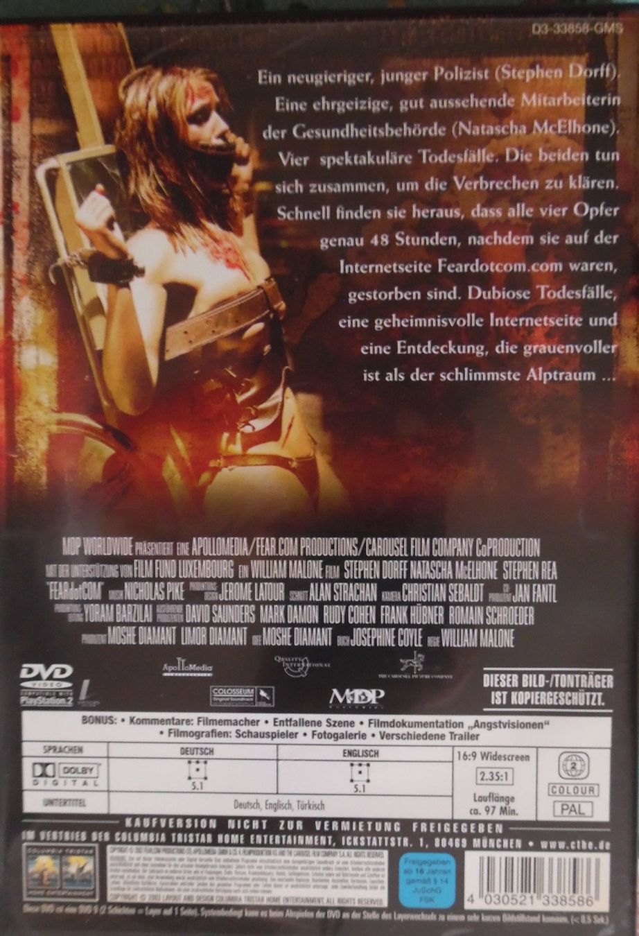 Tutti i DVDs: Fear dot Com. Die Letzte Webseite, die Du... – Usato da Bellinzona venduto da Luna093 2