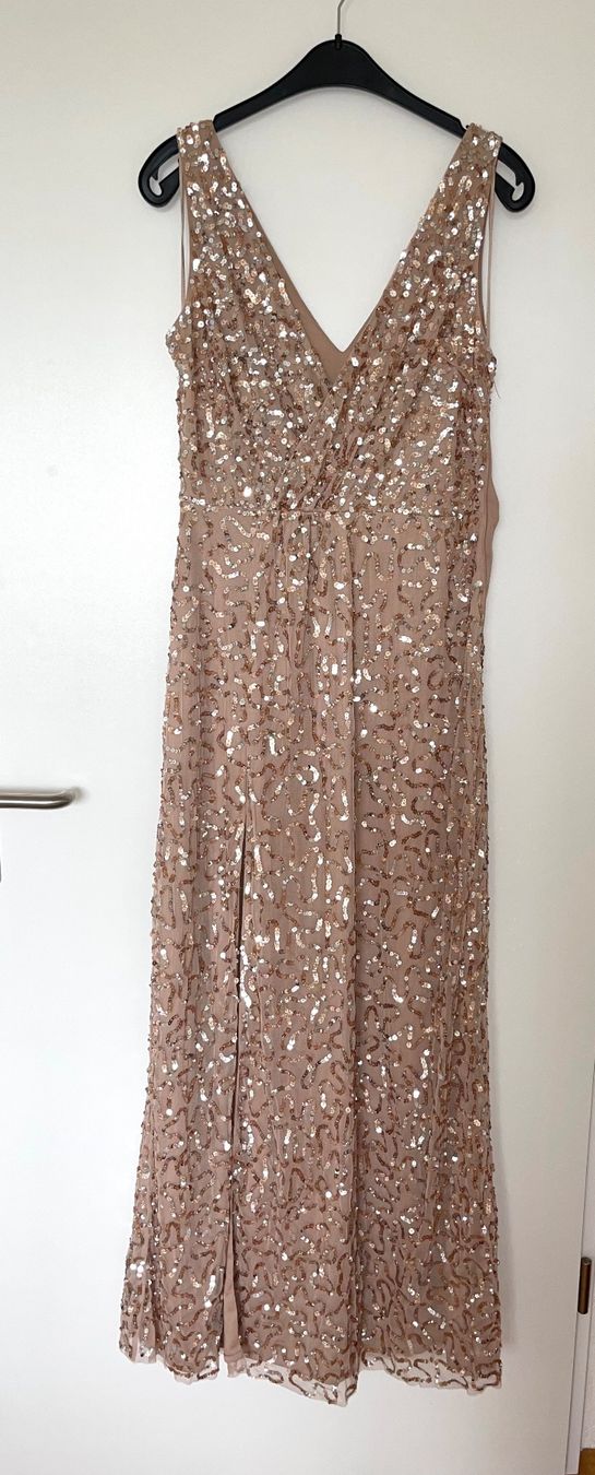 Zalando Vestiti: Abendkleid gold mit Paietten – Nuovo (secondo la descrizione) da Bülach venduto da marra 4