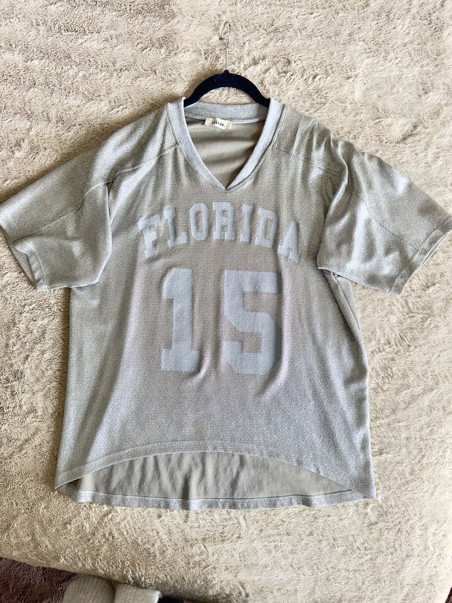 T-shirt: Dixie Glitzer-Shirt "Florida 15" Silber, Grösse U – Usato da Jonen venduto da dibbern 3