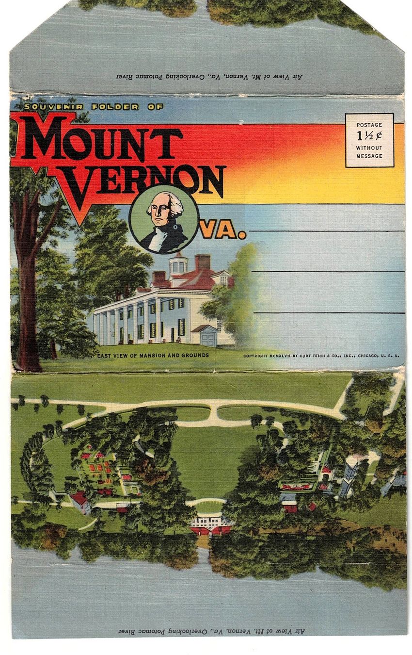 Ansichtskarten: Folder Mont Vernon, Sitz Präsident Washington - USA – Gebraucht aus Gossau ZH von granby 2