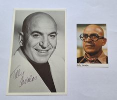 LG/ Original Autogramm Karte Telly Savalas Kojak Lolli Film