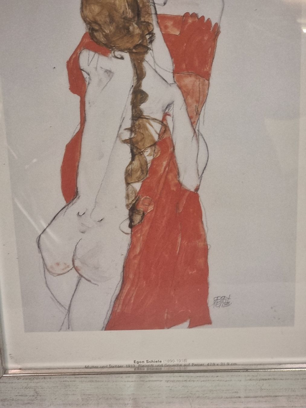 Grafica & Litografie: Egon Schiele Mutter und Tochter, 1913, gerahmtes Bild – Usato da Zürich venduto da Budget-Brocki 4
