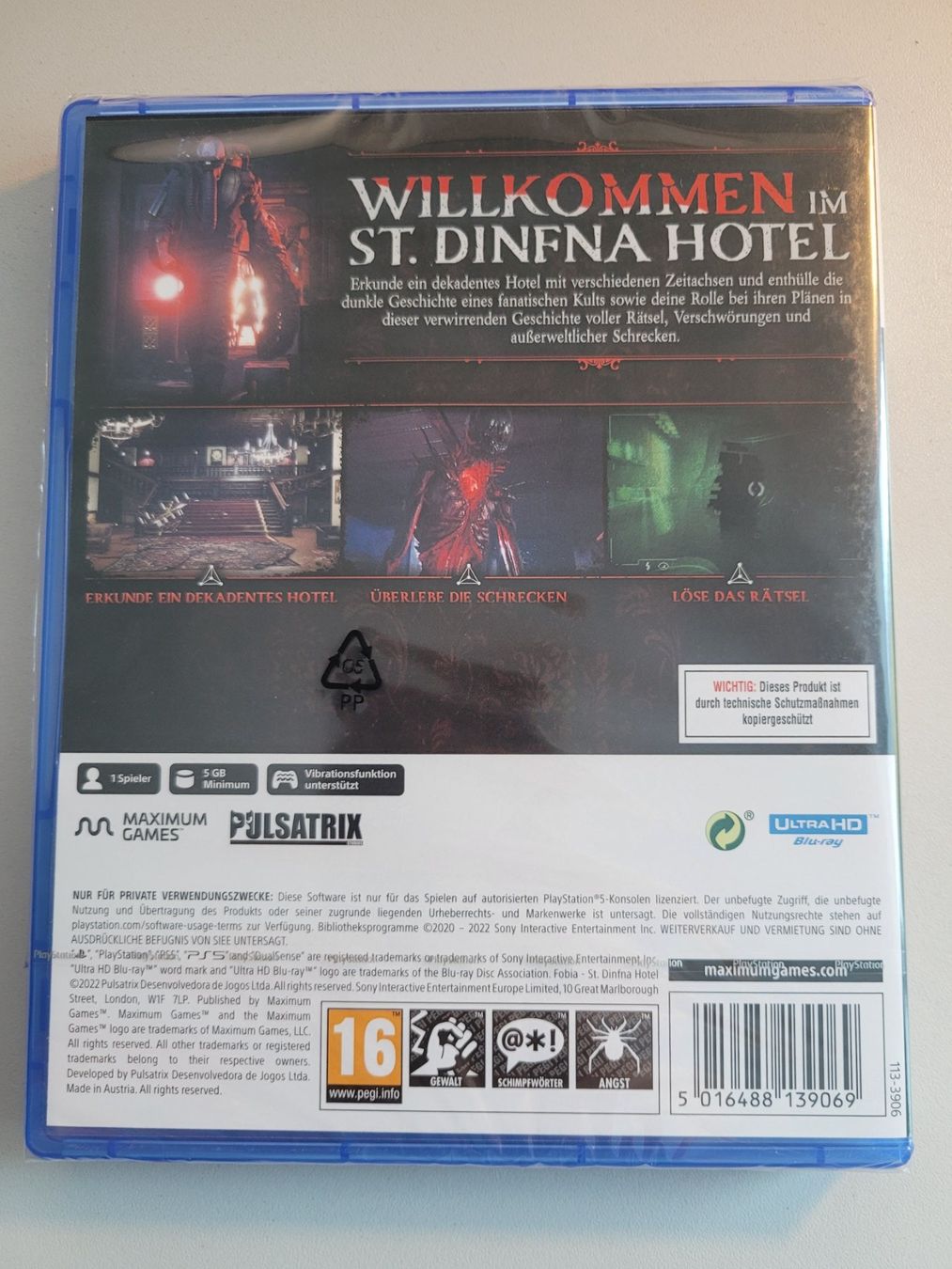Giochi: FOBIA ST. DINFNA HOTEL (Neu!) – Nuovo e nell'imballaggio originale da Uezwil venduto da -Retrogames- 1