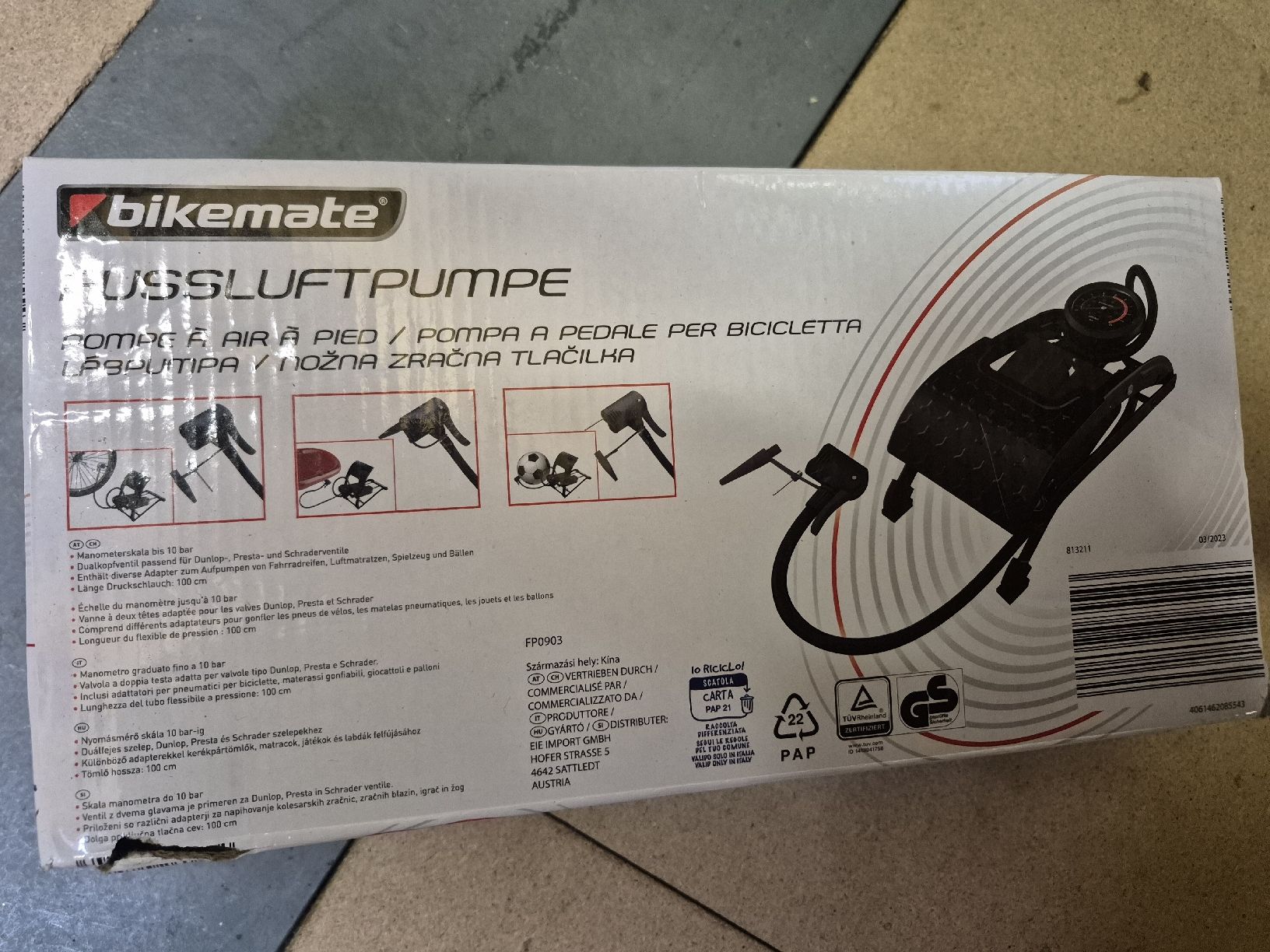 Pompe: Velopumpe/Fusspumpe Bikemate  – Nuovo e nell'imballaggio originale da Wohlen AG venduto da Biber75 1