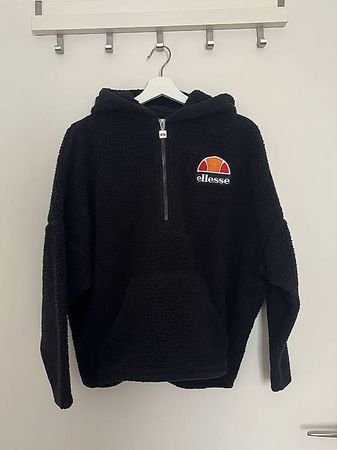 Schwarzer Teddy-Hoodie / Fleece