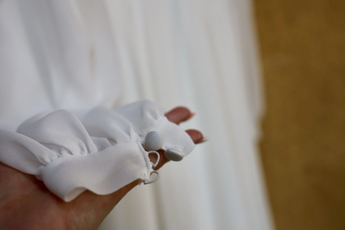 Vestiti: Abito da sposa bianco Boho pizzo maniche lunghe Petite – Usato da Glis venduto da dor_b2nc 6