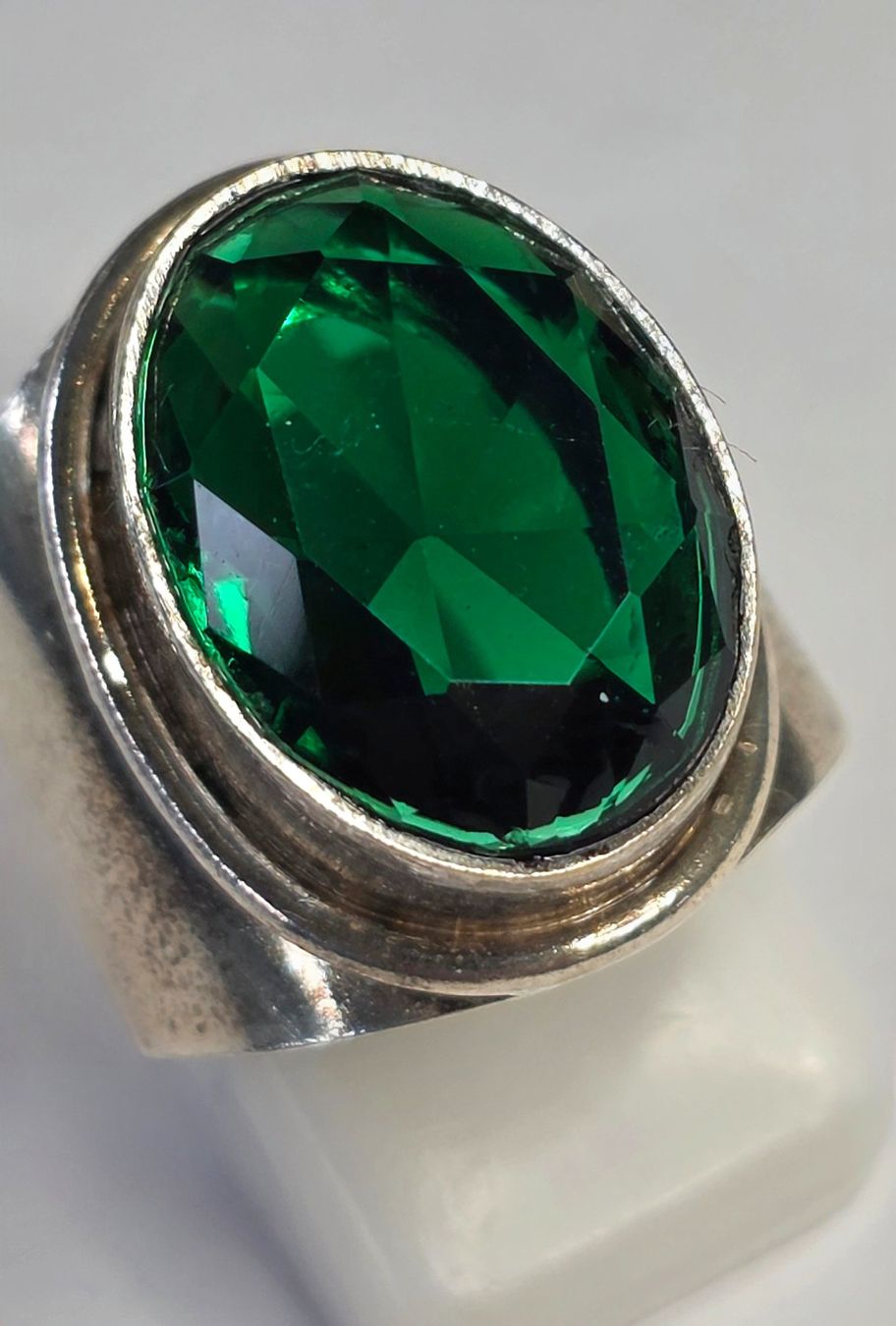 Bagues: Silber Ring grün – Neuf (Voir description) à Zürich par adriben 5