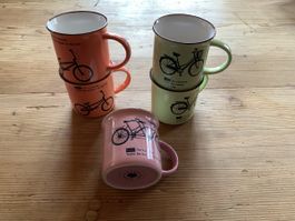 Trinkbecher mit Fahrradmotiven