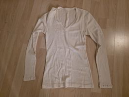 Thermoshirt, Langarmshirt feine Wolle, evtl. m. Seide, Gr. M