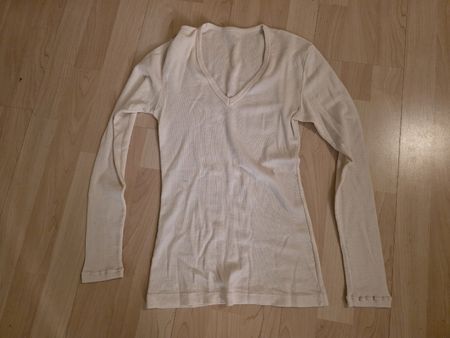 Thermoshirt, Langarmshirt feine Wolle, evtl. m. Seide, Gr. M