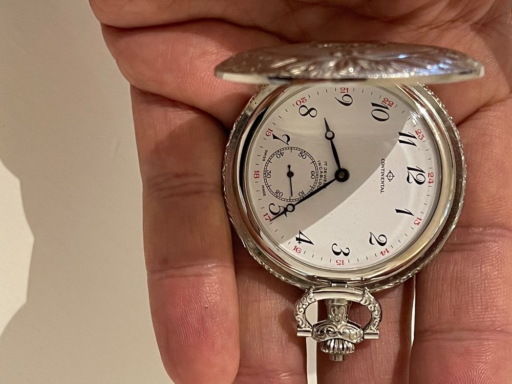 OROLOGIO DA TASCHINO Vintage ENICAR Meccanico 16J SS Quadrante Argento
