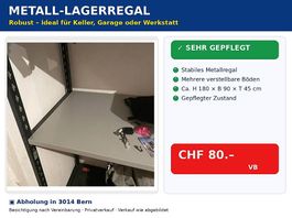 Schöne 4 - 5  Lagergestelle mit mehreren Einlegboden 