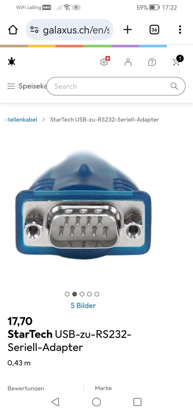 Unità & Adattatore: USB to Serial RS232 Adapter cable – Nuovo e nell'imballaggio originale da Pfäffikon ZH venduto da Gabriel64 4