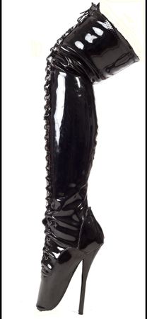 Kassiopeya Lack Ballet Overknee High Heels Grösse 40 schwarz
