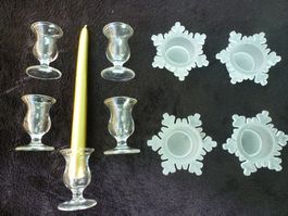 Kerzenständer Set, Glas und Frost Optik, ab 1 Fr