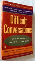 DIFFICULT CONVERSATIONS Psychology Business Management Book