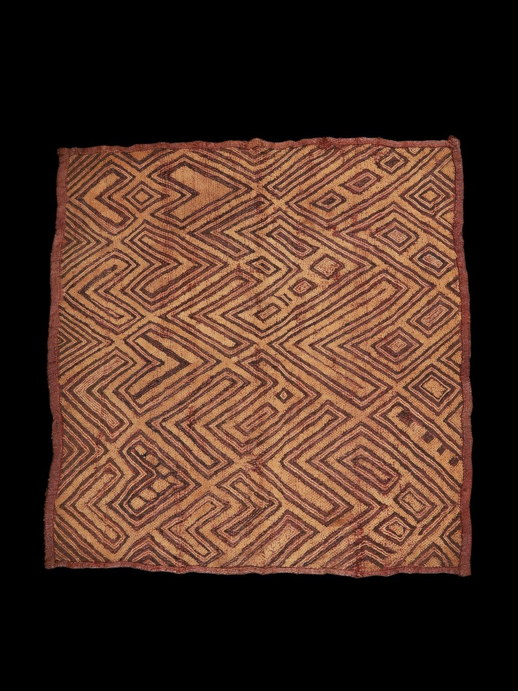 Tessuti: Raphia-Plüschgewebe, "Velours du Kasaï", Afrikanische Kunst – Usato da Basel venduto da MatthiDo 1
