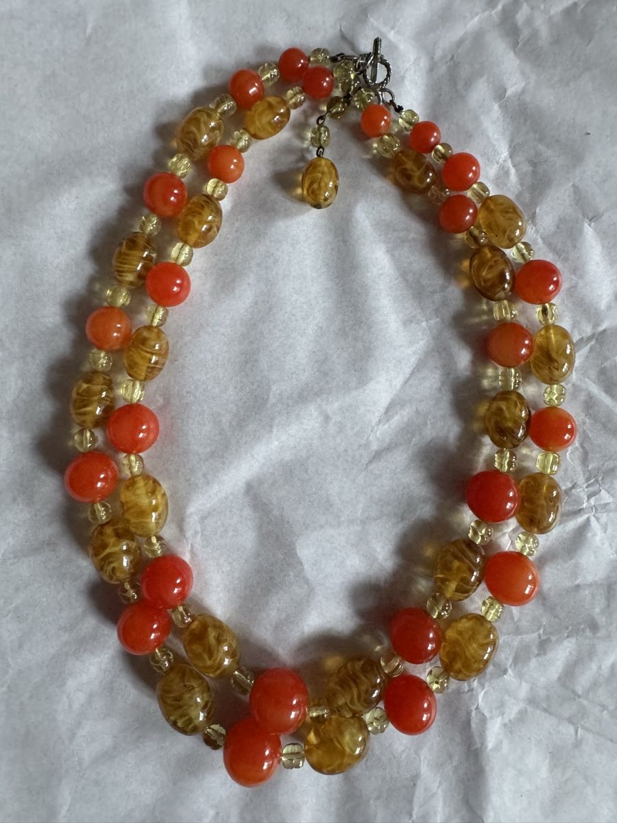 Catenine: Collier vintage double rang en verre – Usato da Morges venduto da sandy069 3
