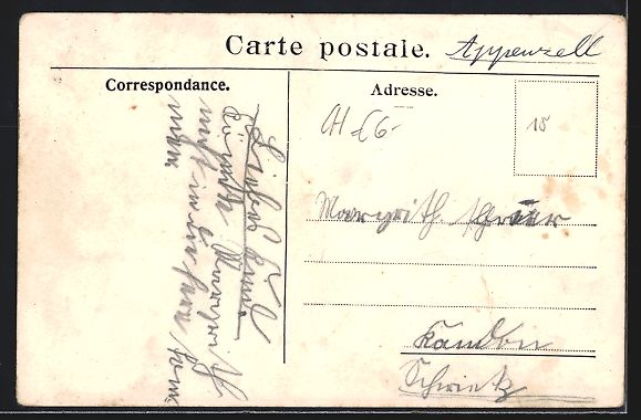 Cartoline postali: Herisau, Totalansicht mit Bergpanorama a – Usato da Berlin venduto da bartko-reher 1