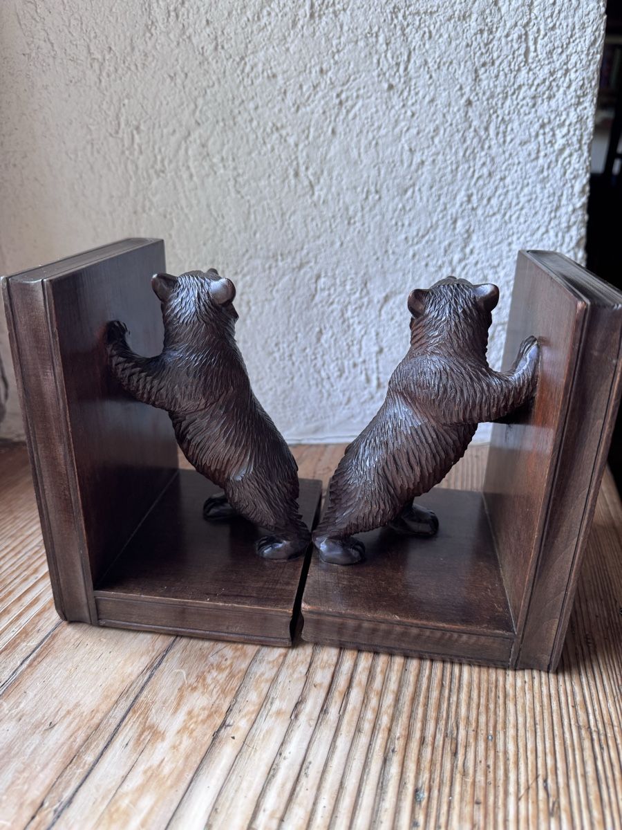 Sculture & Statue: Brienzer Schnitzerei 2 Bücherstützen mit Bär – Usato da Glovelier venduto da deepfunk 3
