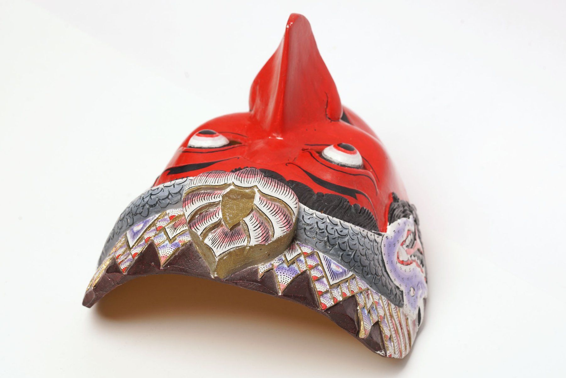Maschere: Geschnitzte, asiatische Holzmaske – Usato da Buochs venduto da chicco64 3