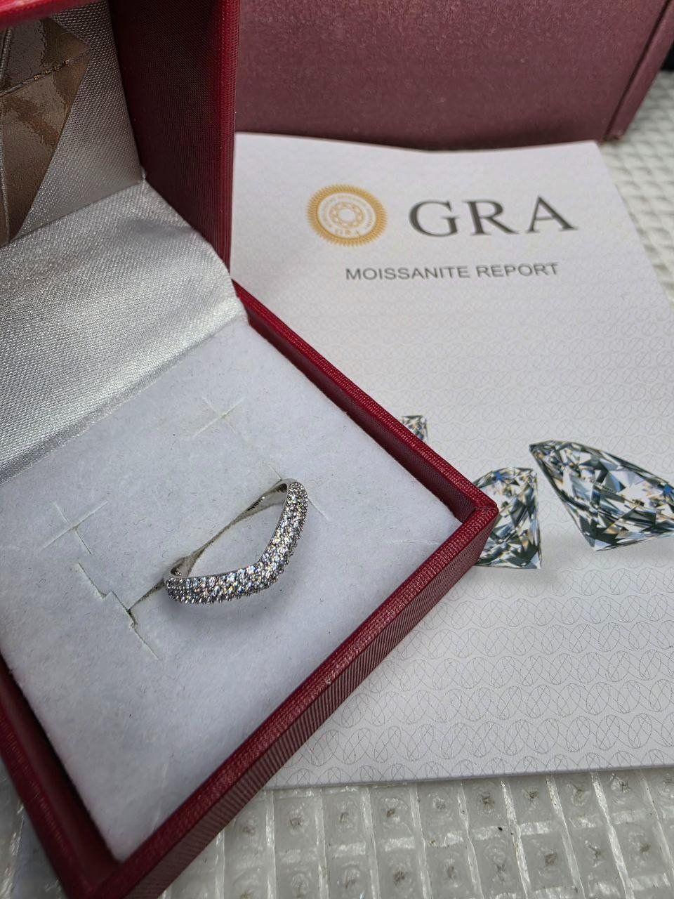 Anelli: Bague argent avec diamants de moissanite certifiés GRA – Nuovo e nell'imballaggio originale da Reconvilier venduto da Tsma67 8