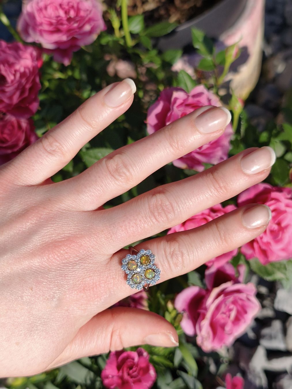 Anelli: Opal Ring, Sterling Silver, Vintage Style, Gr. Verstellbar – Nuovo (secondo la descrizione) da St. Gallen venduto da GIULESGG 3