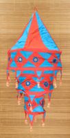 Orissa Lampenschirm, Laterne, Lampion, bunte Deko aus Indien