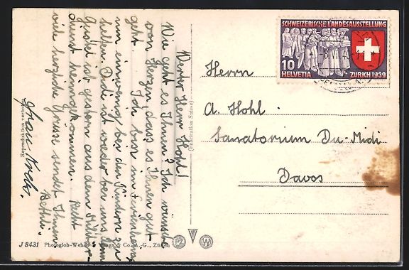 Cartoline postali: AK Wolfhalden, Blick zur Kirche – Usato da Berlin venduto da bartko-reher 1