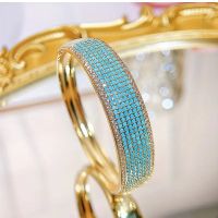 14k vergoldet Türkisfarbige Armband mit Zirkonia
