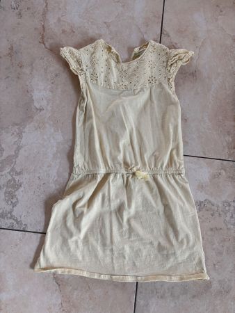 Vertbaudet Sommerkleid, Gr. 140, pastellgelb, Top Zustand!