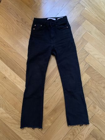 Jeans noir wide leg bershka