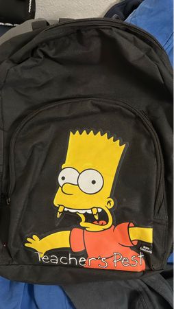 Rucksack The Simpsons Bart Design schwarz gebraucht