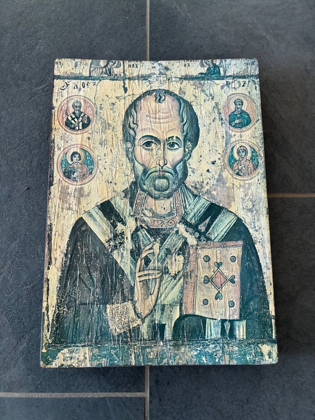 Foto & Immagini: antikes Jesusbild auf Holz – Usato da Wangen ZH venduto da Beenee71