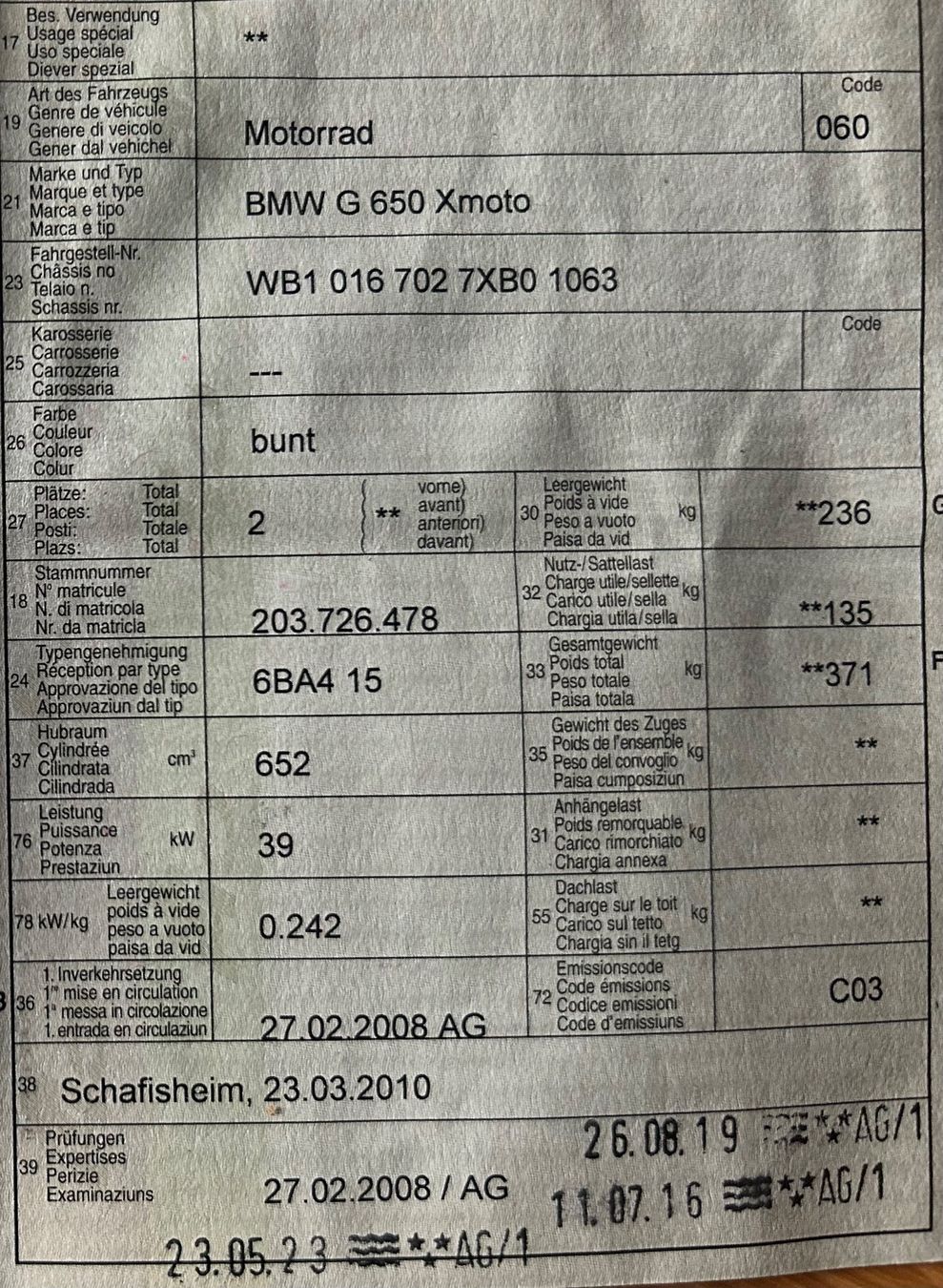 BMW Strada: BMW 650 Supermoto – Usato da Brugg AG venduto da Wblues 6