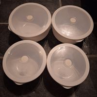 4 Vorratsbehälter weiss mit Deckel