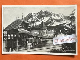 Luzern, Kapellbrücke und Pilatus 