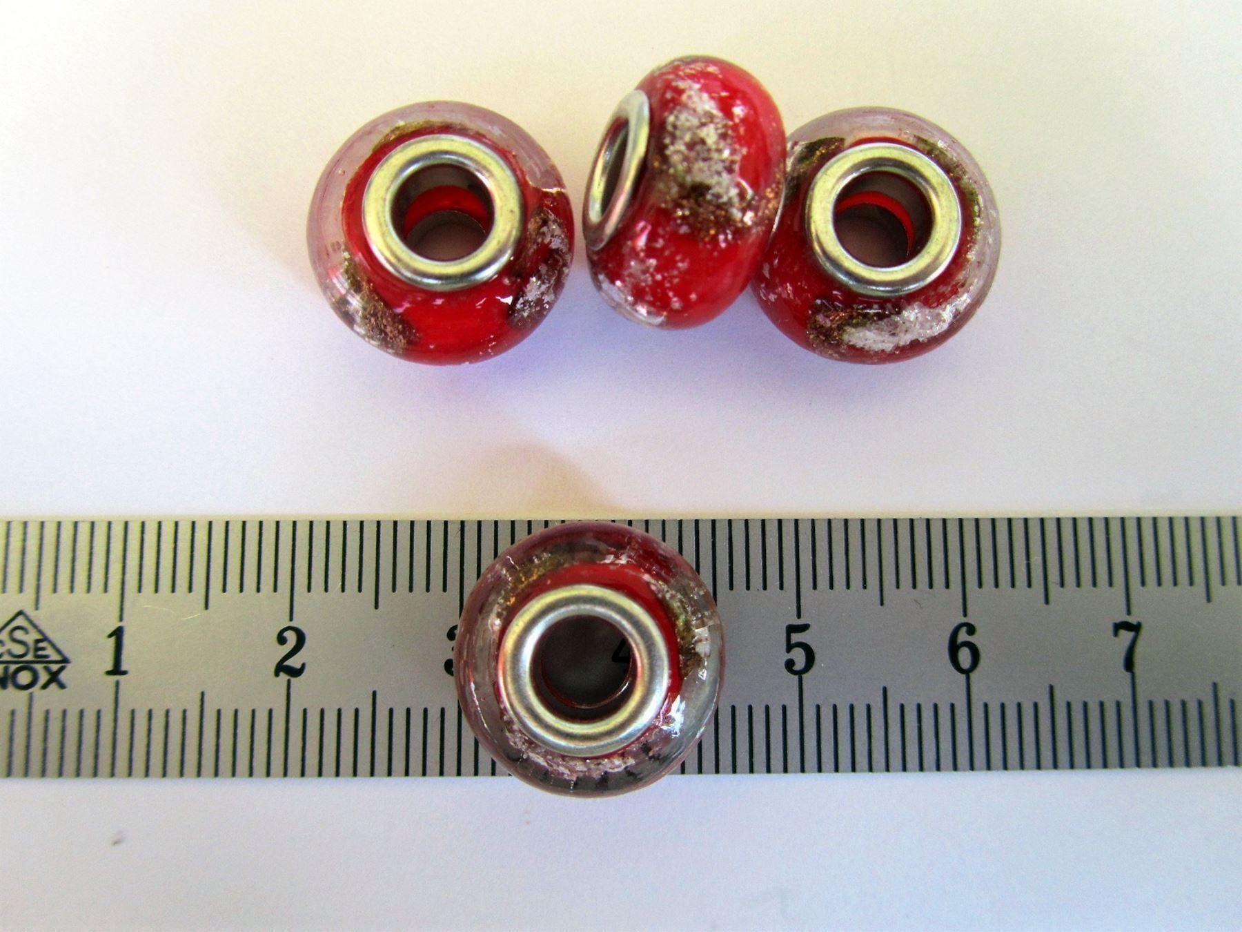 Perle (finte): LAMPWORK GLASPERLE GOLD UND SILBER – Nuovo (secondo la descrizione) da Langenthal venduto da flowersNbirds 2