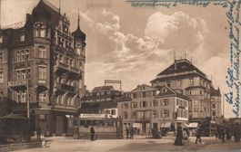 St. Gallen, Unionsplatz, Strassenbahn, Tram Maestrani 1912,