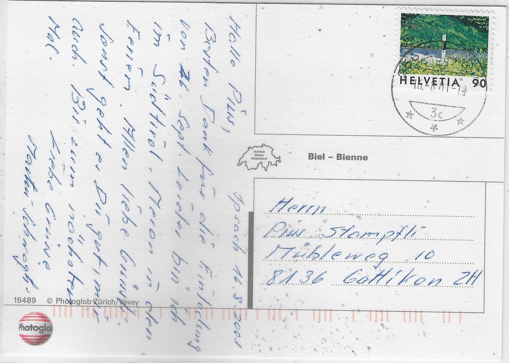 Cartoline postali: Altstadt Biel/Bienne la Cite - Multiview – Usato da Ettingen venduto da Kartenplanet 1