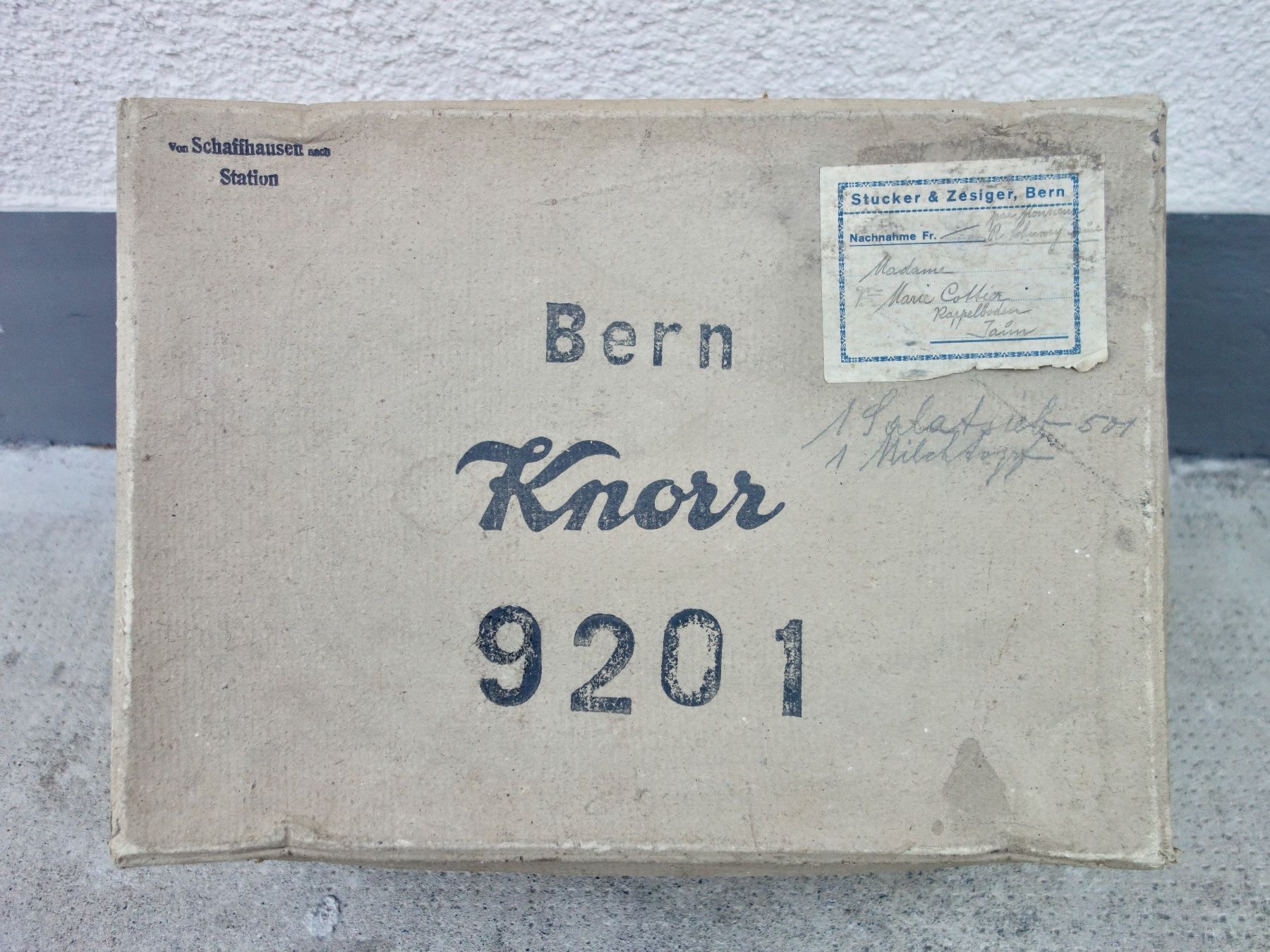 Transportkisten: Vintage Verpackung KNORR Schachtel Karton – Gebraucht aus Kerzers von bottlesandboxes 5