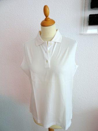 2 Bally Golf Poloshirt, weiss, vintage, 42, neu