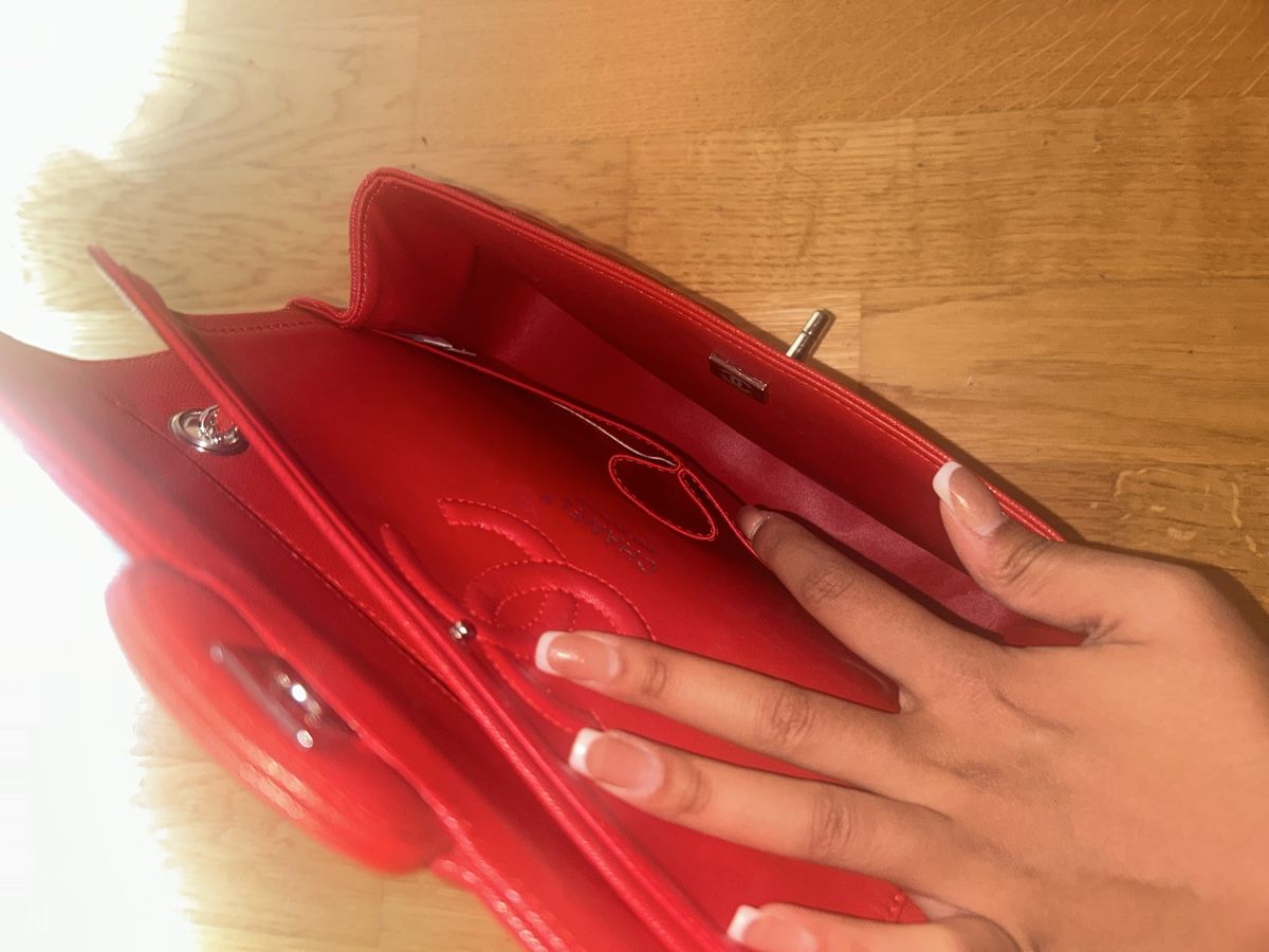 Taschen für Damen: Ch@nel Handtasche gesteppt rot neuwertiger Zustand – Neu (gemäss Beschreibung) aus Luzern von Suneha 5