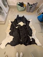Echtes Rinderfell / Kuhfell  Schwarz-Weiss  Naturprodukt